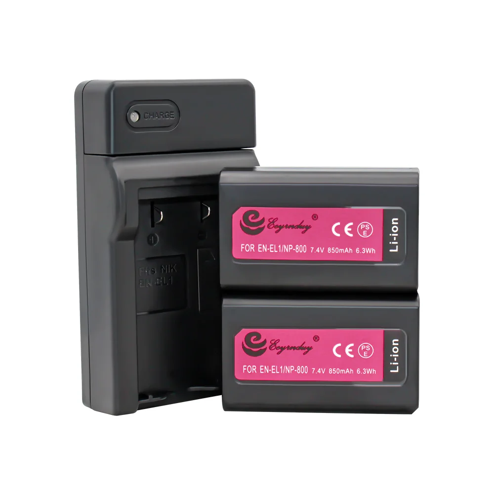 2 шт. EN EL1/NP 800 батареи и USB зарядное устройство для Nikon Coolpix 500 775 880 885 990 995 4300 4500