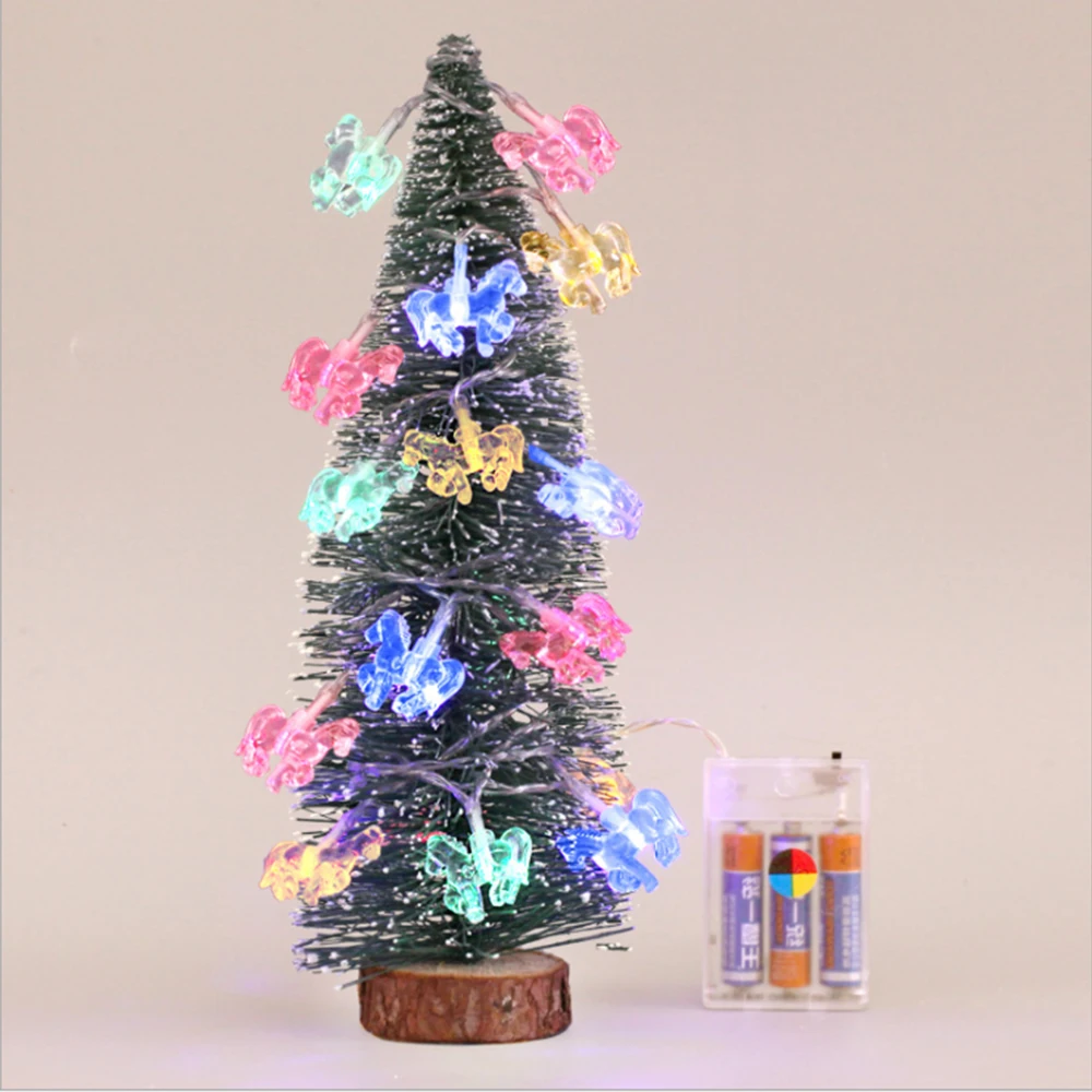 

10/20/40Led Unicorn Horse Shape LED String Lights 1.2/2.5/5M Battery Powered for Halloween Christmas Kids Bedroom Decoration