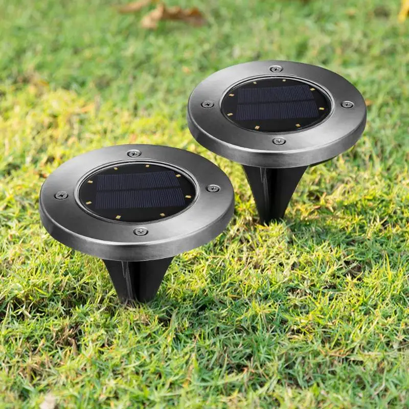 Светодио дный 8 светодиодных солнечных садовый светильник под землей лампы