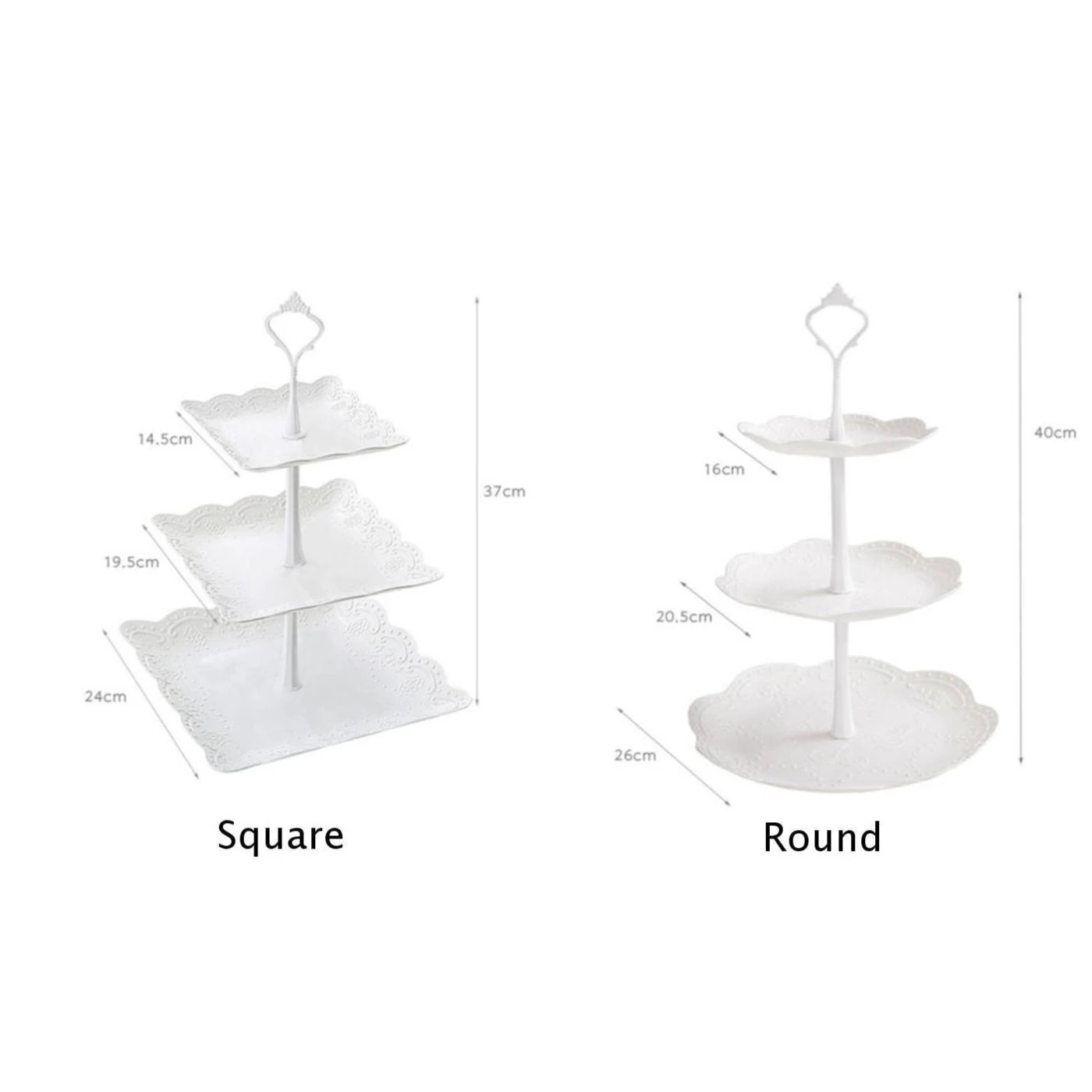 2018 Cupcake Stand Square Round Wedding Birthday Cake Display Tower 3 Tier | Дом и сад