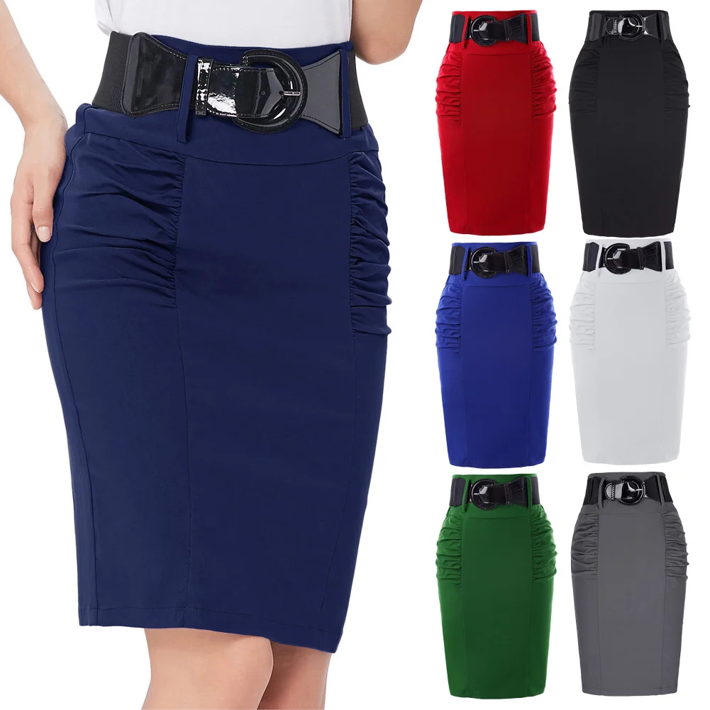 Женская юбка карандаш винтажная облегающая миди в ретро стиле 50s|work pencil skirt|midi
