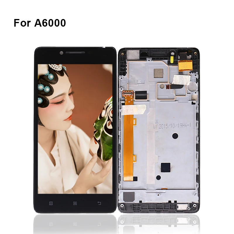 ЖК дисплей для Lenovo A6000 дигитайзер сенсорного экрана в сборе с рамкой сенсорный