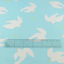 100% Cotton Fabric Blue Twill Peace Dove with Branches Design Home Textile Quilting Patchwork Decoration Bedding Sewing