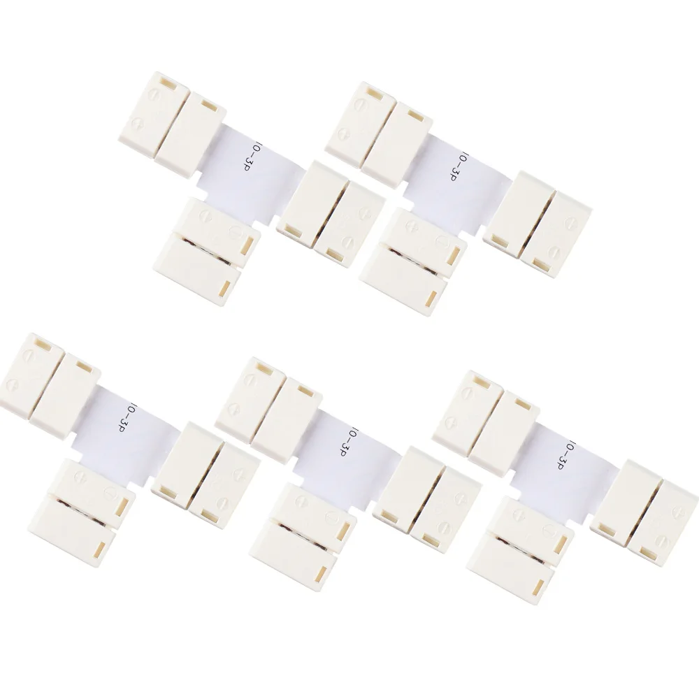 WS2812 3pin 10 мм ширина Угловой соединитель форма безsolderless для ws2811 ws2812b Светодиодная