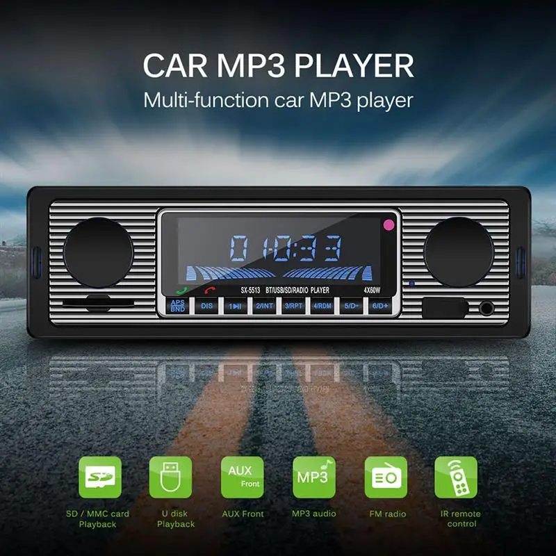 Onever электронный Bluetooth автомобильный радиоприемник громкой связи стерео аудио mp3