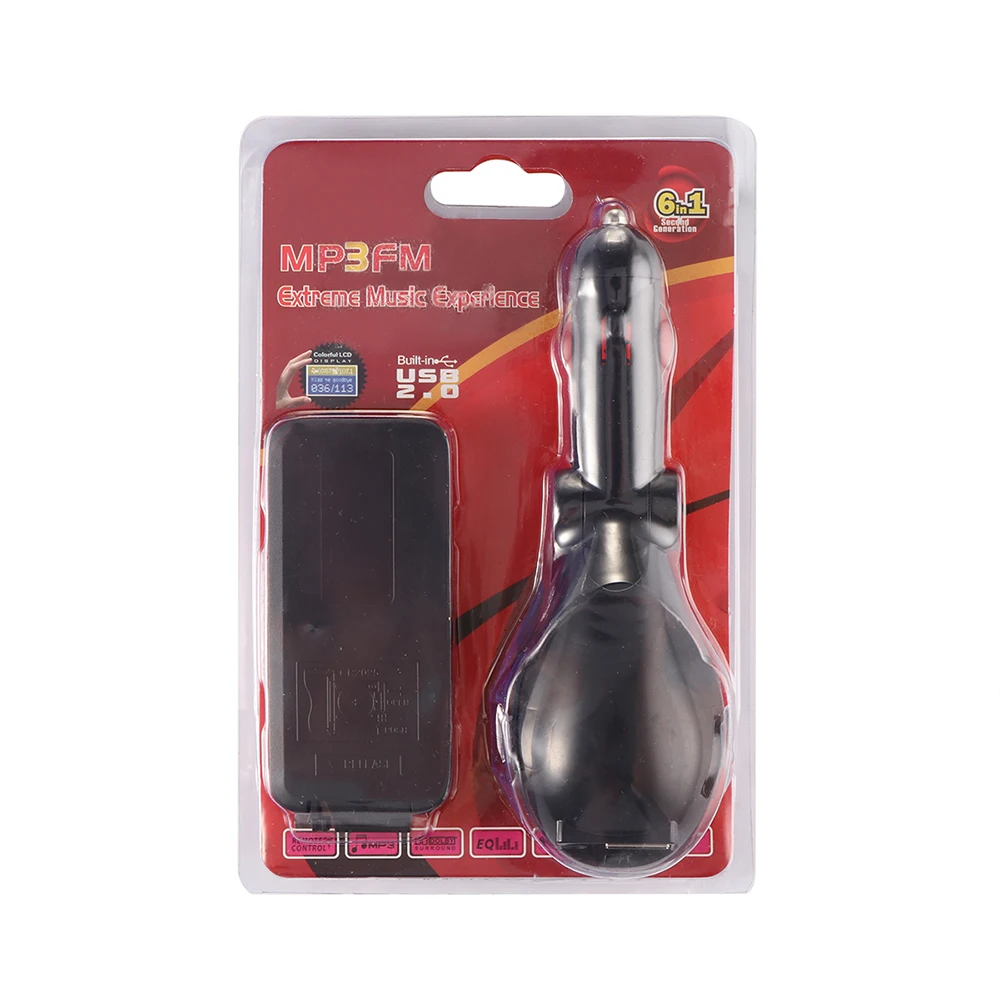 Автомобильный MP3 плеер беспроводной fm-передатчик модулятор USB SD MMC дистанционный