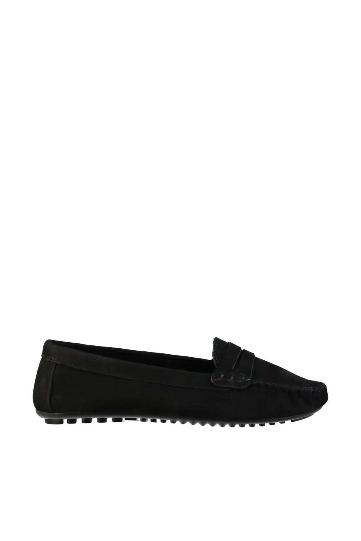 Trendyol/женские лоферы из натуральной кожи черного нубука TAKSS19TL0007|Обувь без каблука|