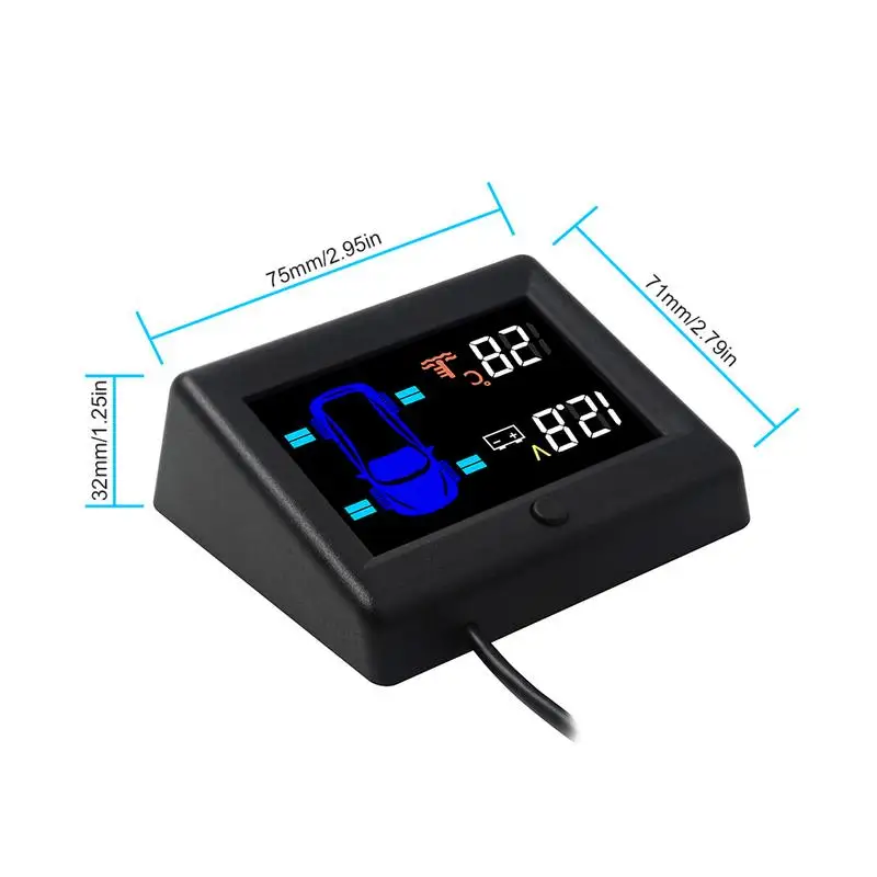 3 дюймовый ЖК дисплей Экран машина OBD безопасности шин Предупреждение Системы TPMS