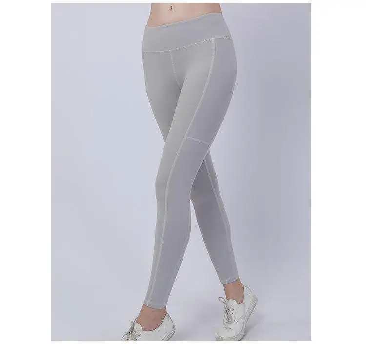 Women Yoga Pants Leggins Sport Fitness Elastic Gym Leggings Workout High Waist Tight Running Trousers GIRL Pink Green Gray | Спорт и