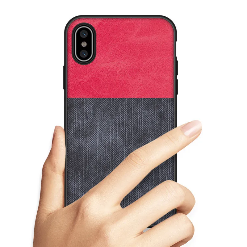 2019 Роскошный чехол для Iphone 7 чехлы X XR из джинсовой ткани противоударный мягкого