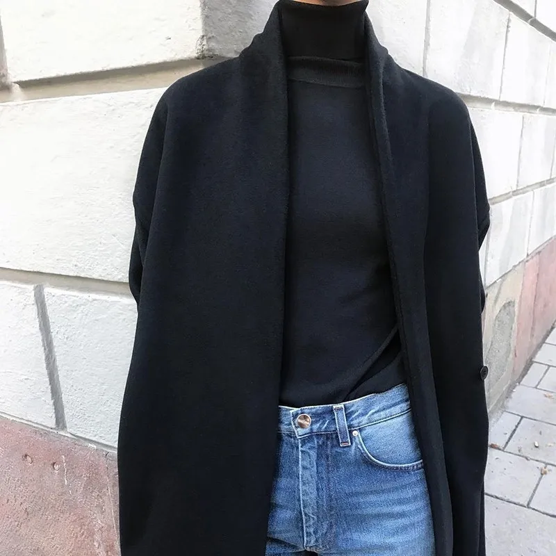 TWOTWINSTYLE Autumn Winter Coat Female Jackets V Neck Long Sleeve High Waist Lace Up Thick Jacket For Women Fashion Elegant New | Женская
