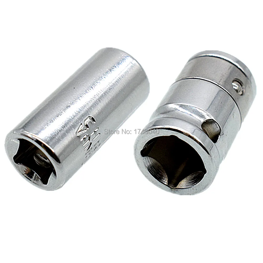 

1/4" 3/8" Square Drive to 1/4" 10mm Hex Shank Adaptor Socket Drive Quick Release Impact Wrench Screwdriver Bits Holder Converter