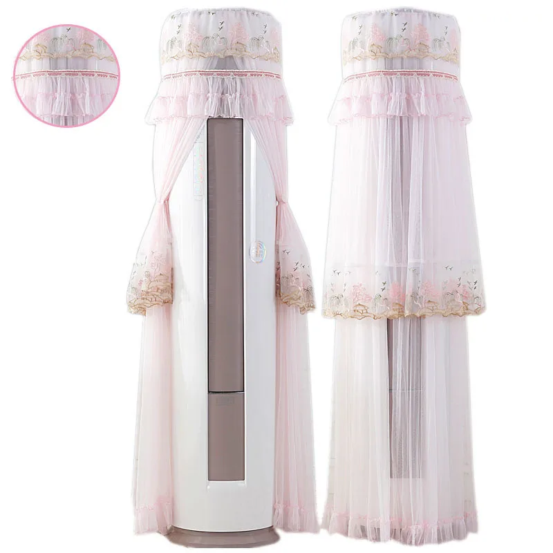 LDAJMW Vertical Air Conditioning Dustproof Lace Decorative Cover 2018 New Dust Multi-function Storage Bag | Дом и сад