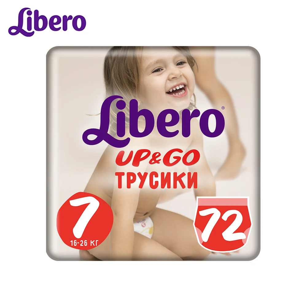 Трусики подгузники Libero Up&Go 7 16 26 кг 72 шт|Одноразовые подгузники| - Цена: 2 528,06 руб.