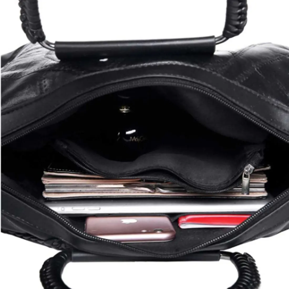 Women's Handbags Purses Totes Top Studded Handle Bags Black | Багаж и сумки