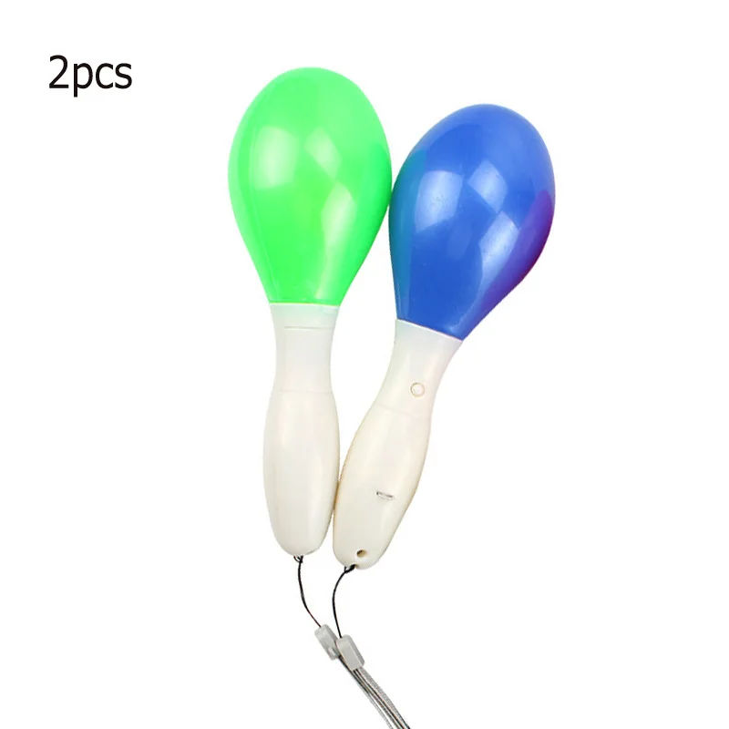 2 шт мигающий многоцветный светодиодный свет maracas неоновый сенсорный