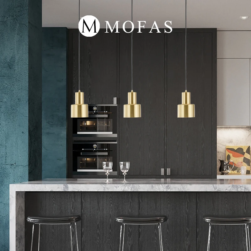 MOFAS modern light luxury LED E27 lamp gold single head chandelier restaurant bedroom bedside | Освещение