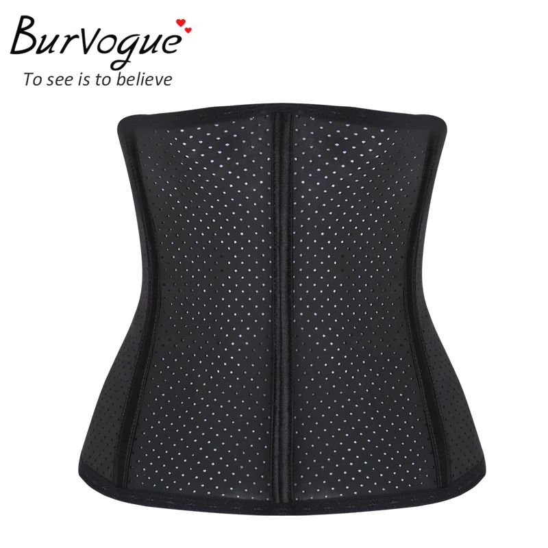 Женский корсет Burvogue дышащий сетчатый атласный латекс с отверстиями 9 стальных