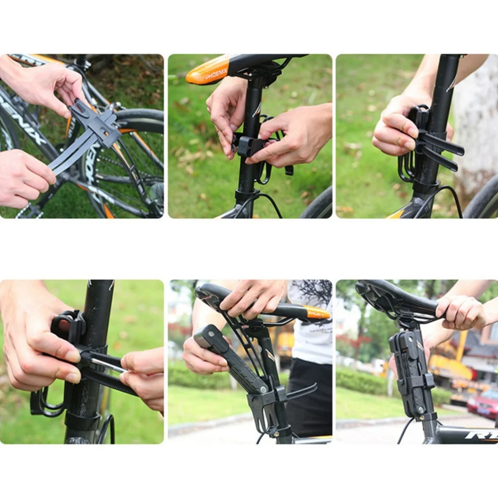 Универсальный складной велосипедный замок стальной безопасности кабельный