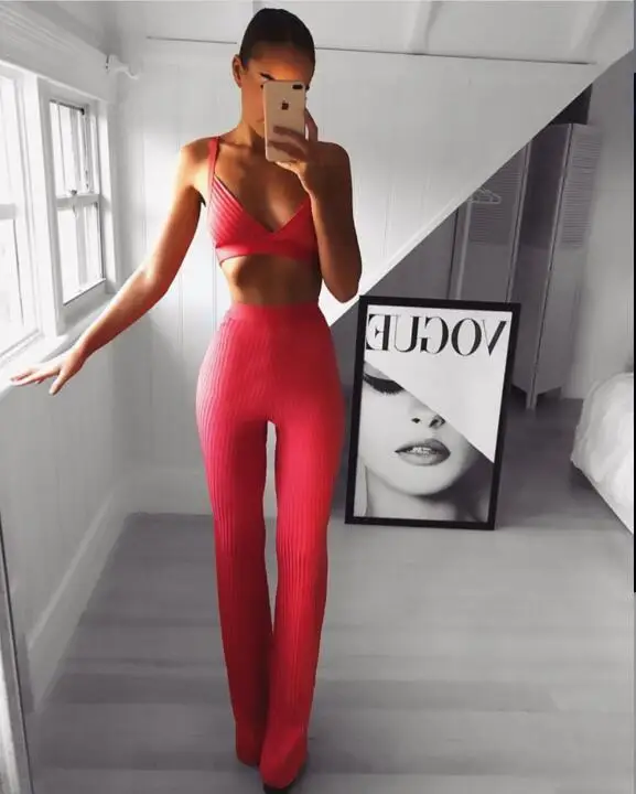 Женский Облегающий комбинезон из 2 предметов искусственного шелка 2018|Женские