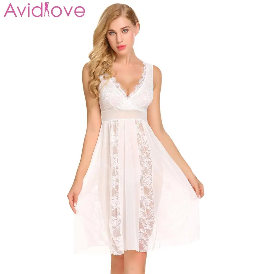 Avidlove сексуальное женское белье ночное нижнее с v-образным вырезом Кружевная