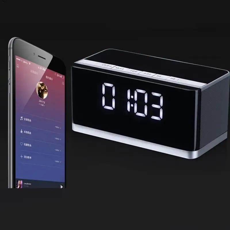 Портативная bluetooth-колонка Смарт звуковые часы будильник компьютер гостиная