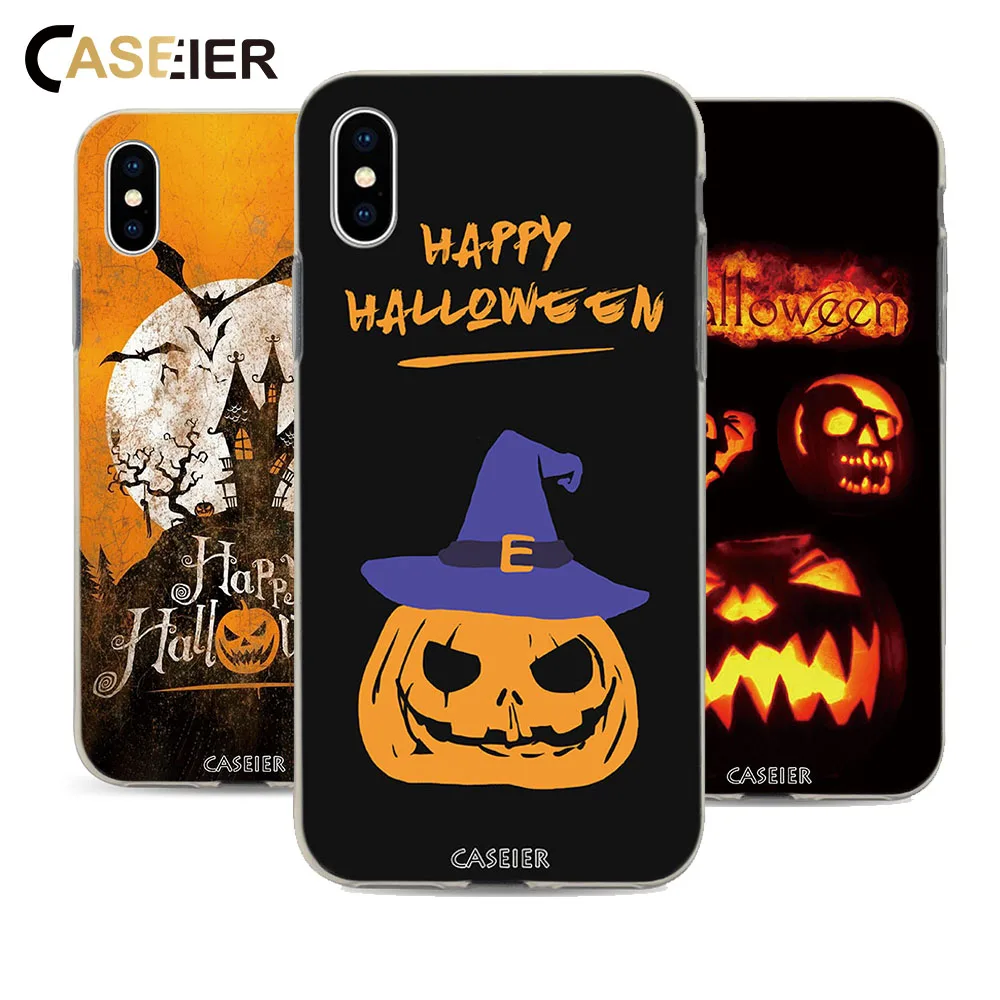 Чехол CASEIER Hollaween для iPhone XR X XS Max роскошный мягкий черный чехол 6 6s 7 8 Plus чехлы из ТПУ