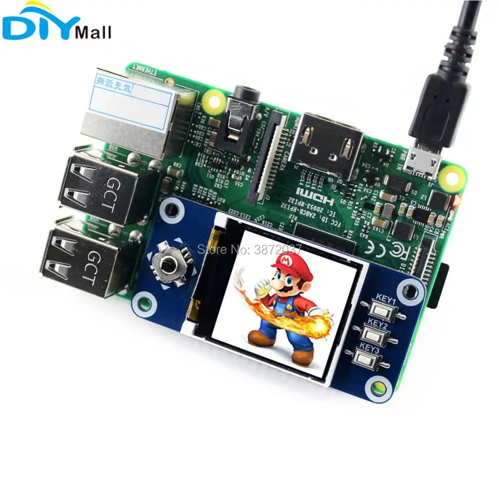 Модуль дисплея 1 44 дюйма RGB SPI ST7735S 44x128 для Arduino Raspberry Pi 2B/3B/3B +/Zero W|Модули умного дома|