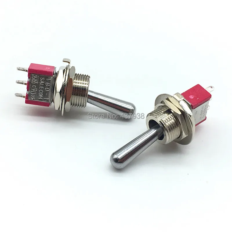 1 шт. SH T8013-Z1 12 мм ON-ON SPDT 3Pin 2 поддержание позиции Мини тумблер большая длинная ручка