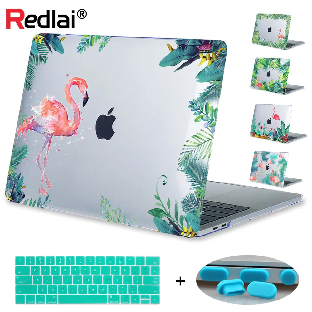 Redlai пластиковый жесткий чехол с принтом для Macbook Новый 12 &quotPro 13 15 Touch bar A1706 Air Pro retina