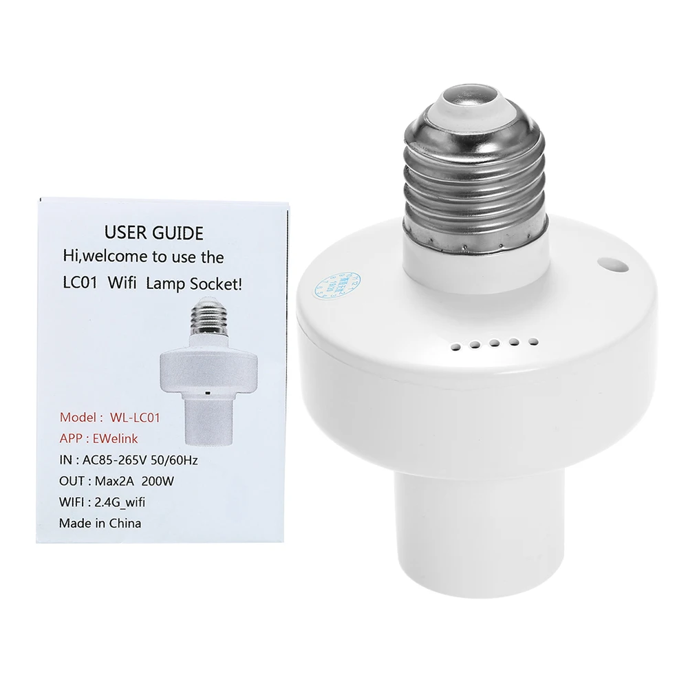 EWeLink WiFi Smart Light Bulb Holder E27 Wireless Lamp Compatible with Amazon Alexa &amp for Google Home/Nest Home | Электроника