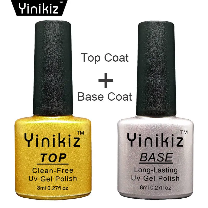 Yinikiz Топ пальто печать база набор для UV светодио дный дизайн ногтей нормальный Soak