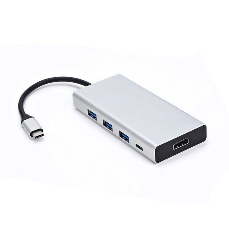 5 в 1 USB C концентратор usb type 3 (совместимый Thunderbolt 3) к 4 K HDMI адаптер многопортовой док