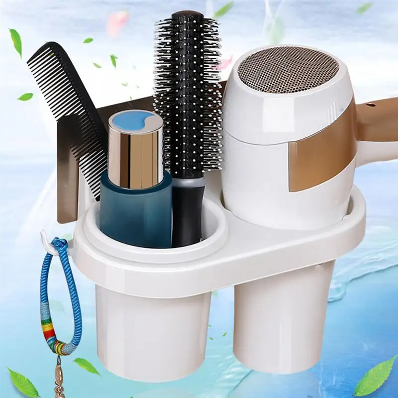 1 шт. держатель для фена портативный дырокол Бесплатная полка ванной комнаты
