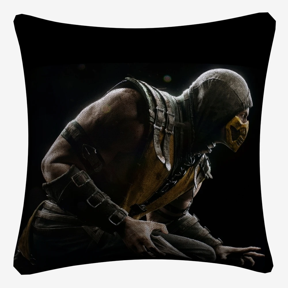 Mortal Kombat Video Game Figures Decorative Linen Cushion Covers For Sofa 45x45cm Cotton Throw Pillow Case Home Decor Almofada | Дом и сад