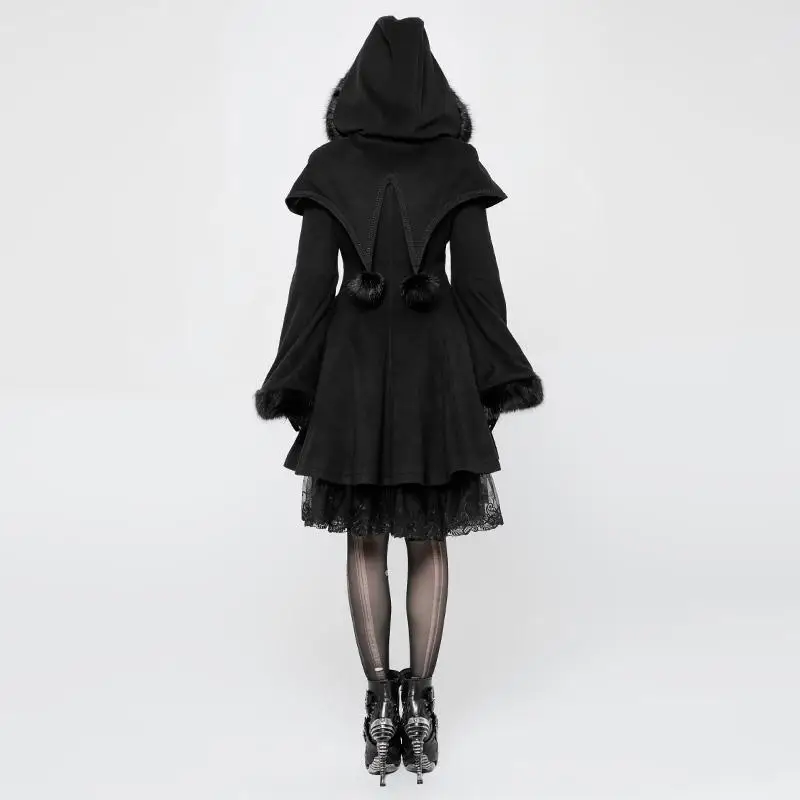 Женское платье с капюшоном в стиле панк WLY 078LCF|Женские плащи и тренчи| |