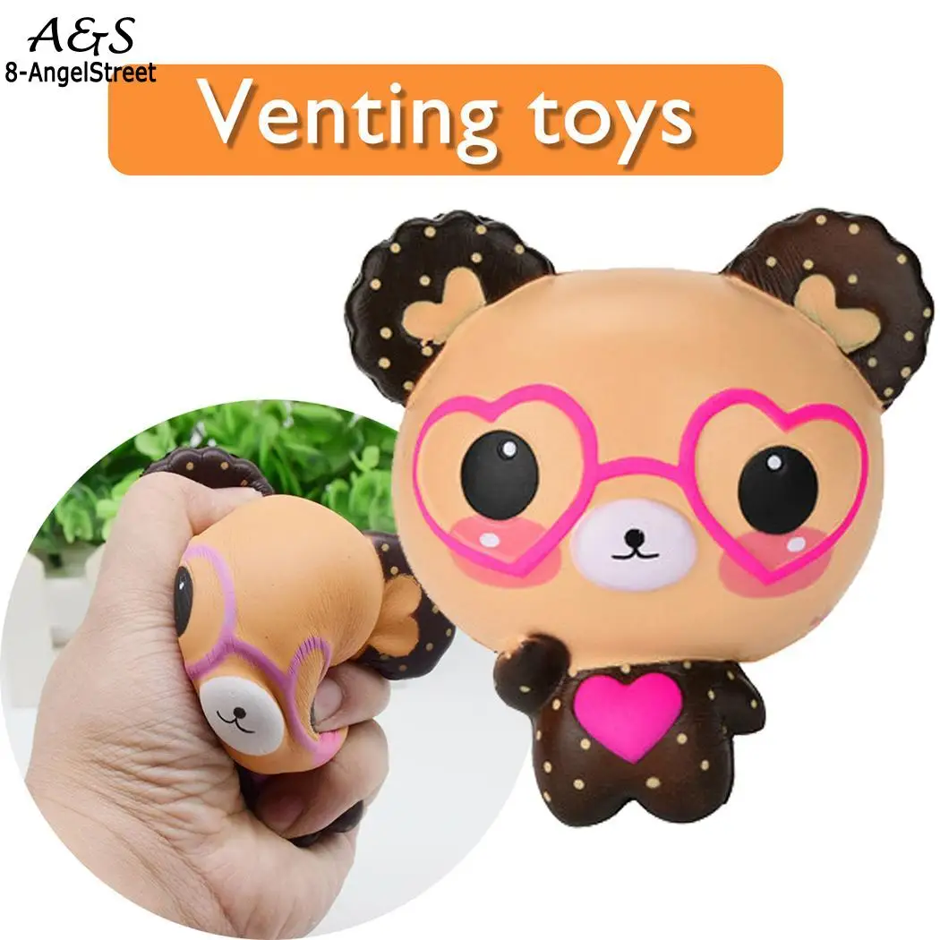 Милые очки медведь медленный рост Squeeze Toy Повседневный стресс унисекс это может