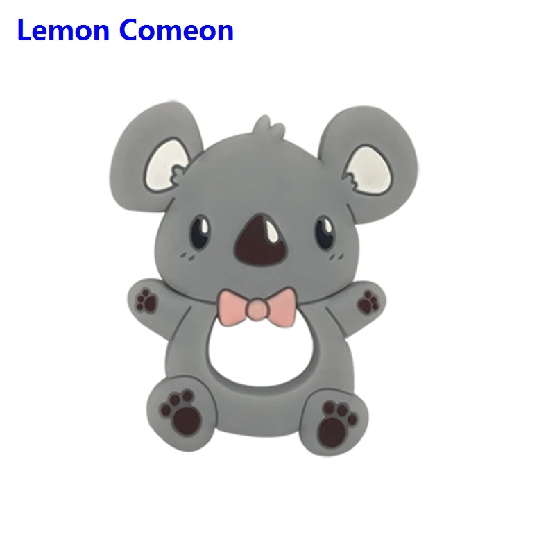 Lemon Comeon 1 шт. силиконовые животные Прорезыватель коала BPA бесплатно бусины