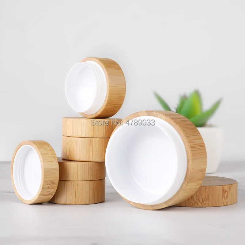 

10/30pcs 5g Bamboo Bottle Cream Jar Nail Art Mask Cream Refillable Empty Cosmetic Makeup Container Bottle High Quality