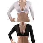 Сексуальный женский прозрачный сетчатый укороченный топ, футболка, топы