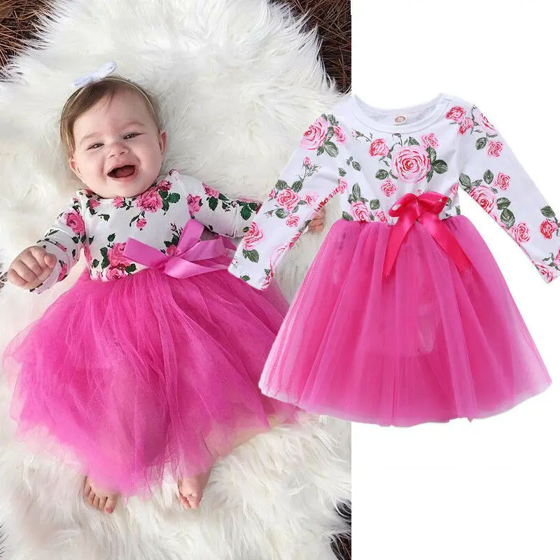 Emmababy детские для маленьких девочек с красивым цветочным рисунком летний длинным