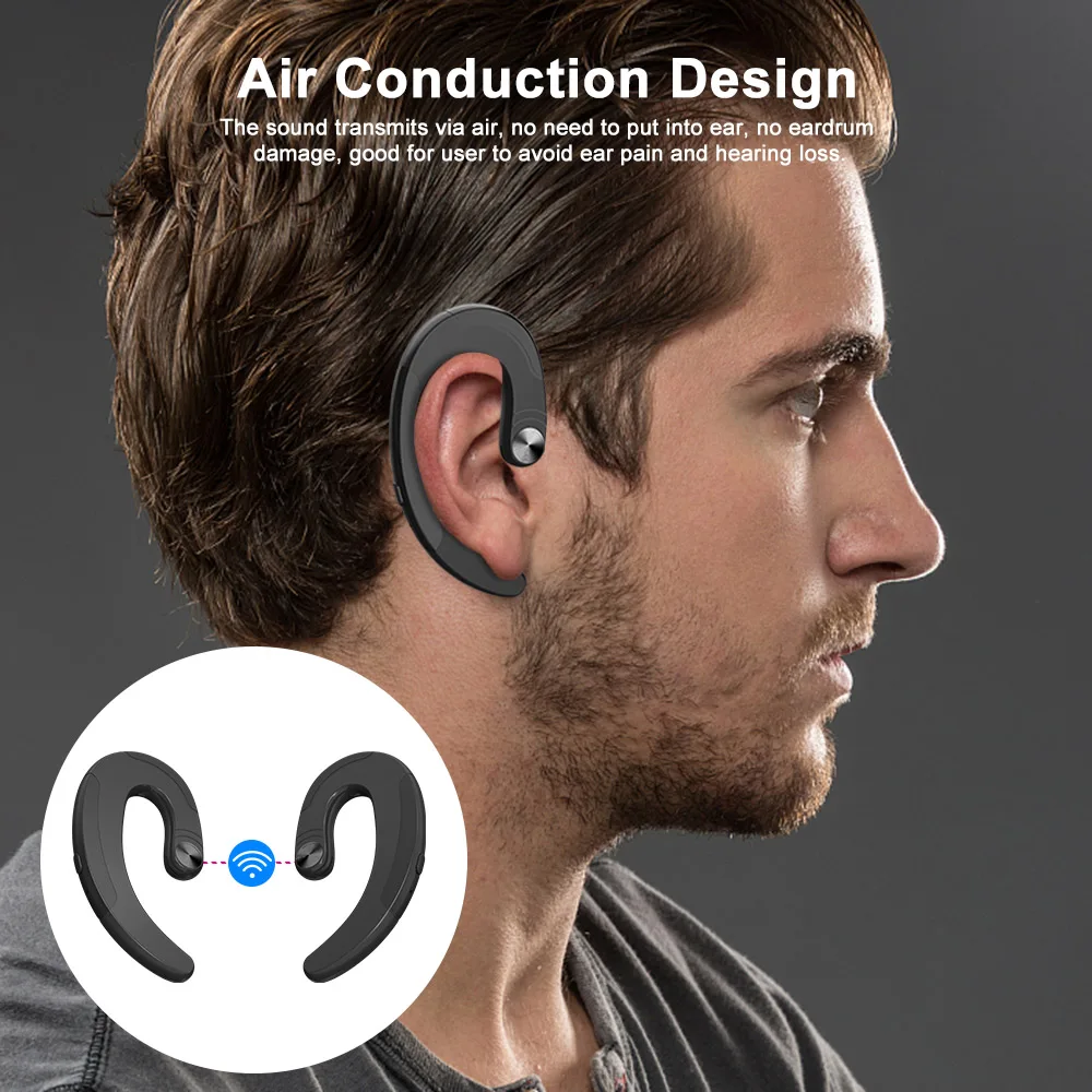 Q25C беспроводные наушники Bluetooth TWS с микрофоном крючком поддержка одной гарнитуры