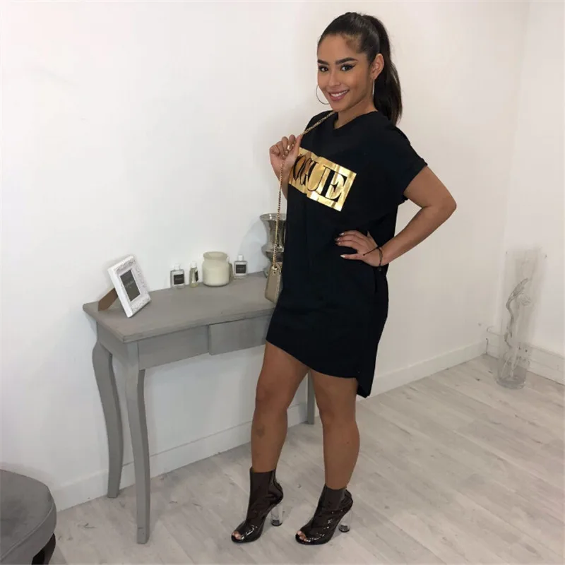 2019 Новая женская модная футболка с принтом коротким рукавом Повседневная