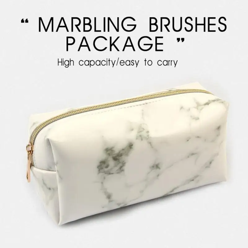 Женская Большая вместительная сумка для макияжа из искусственной кожи