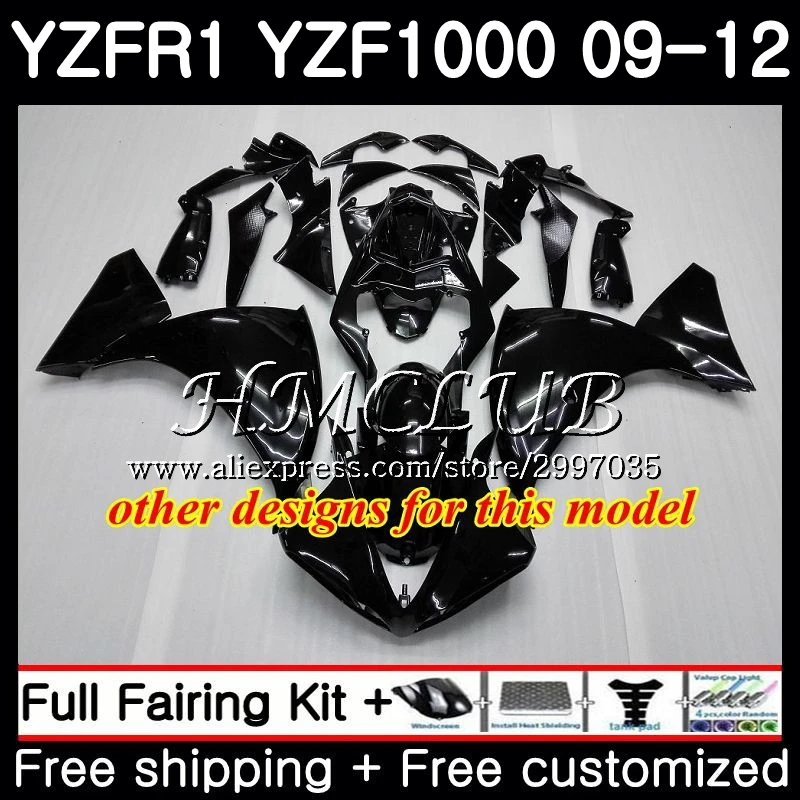 Bodys для YAMAHA YZF 1000 R1 2009 2010 2011 2012 9HC4 R 1 YZF1000 новая синяя рамка YZFR1 09 10 11 12
