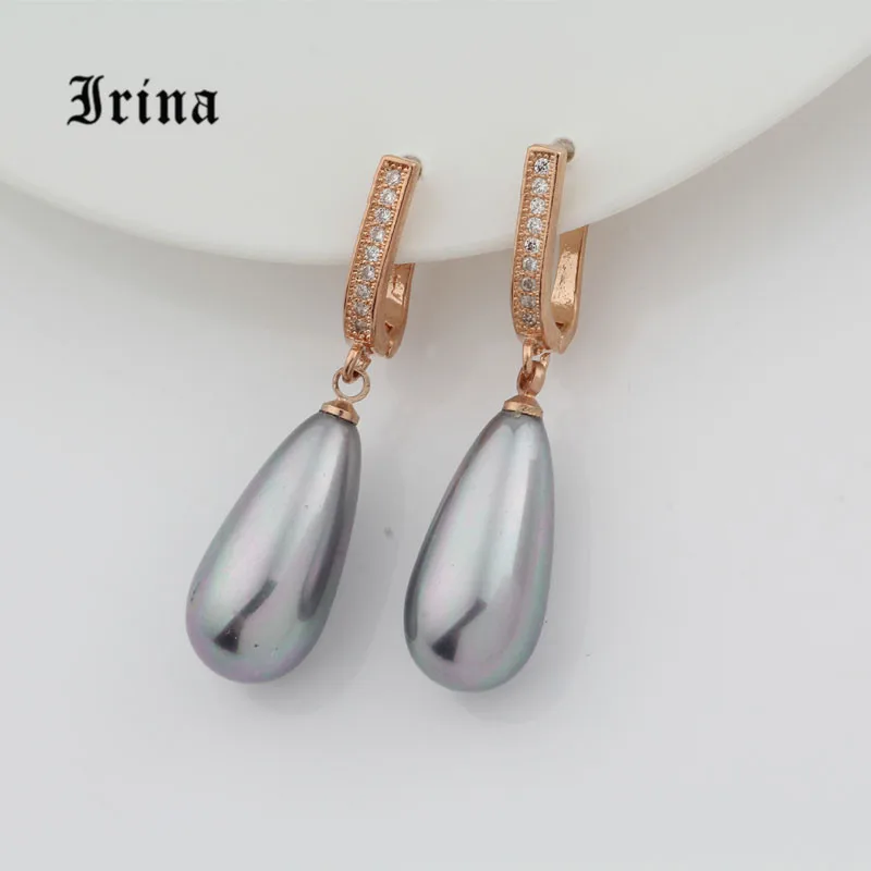 Серьги Irina с жемчугом Женские Висячие серьги Простые Модные подвески
