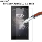 Закаленное стекло 9H 2.5D для Sony Xperia L2  Dual H3311 H3321 H4311 H4331 5,5 дюйма, защитная пленка + инструменты для очистки