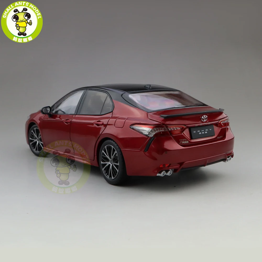 Новинка 1/18, Спортивная модель автомобиля Camry 8-го поколения, игрушки для детей, коллекция подарков, красный с черным верхом