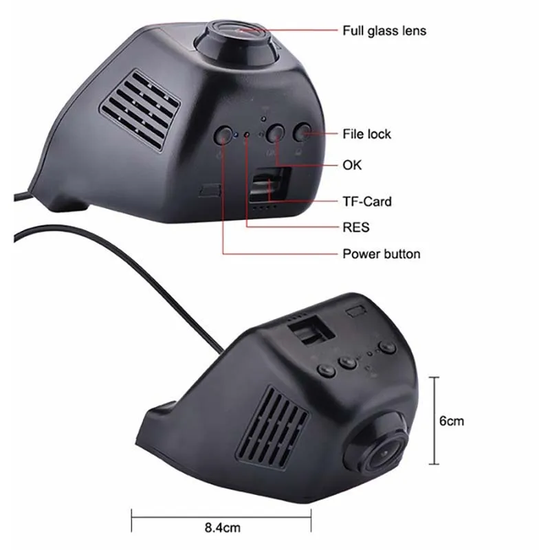

1080P HD WiFi Wide Lens Hidden Car Tachograph G-Sensor Night Vision Car Camcorder