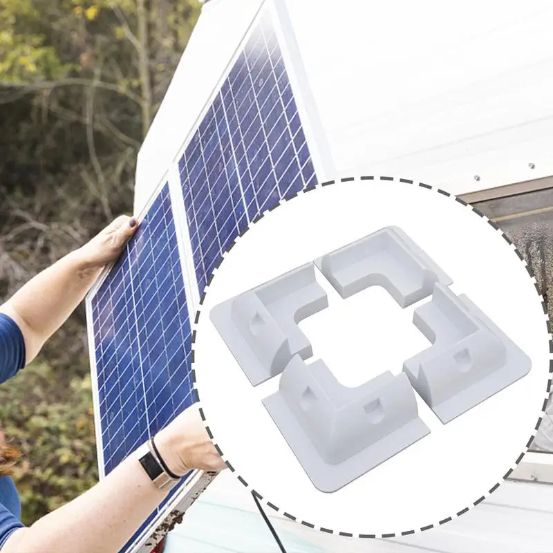 

Автомобильные аксессуары 4 шт./компл. подставка для солнечной панели белый угловой Монтажный кронштейн для RV Marine Flat Roof Кемпинг фургон и фург...